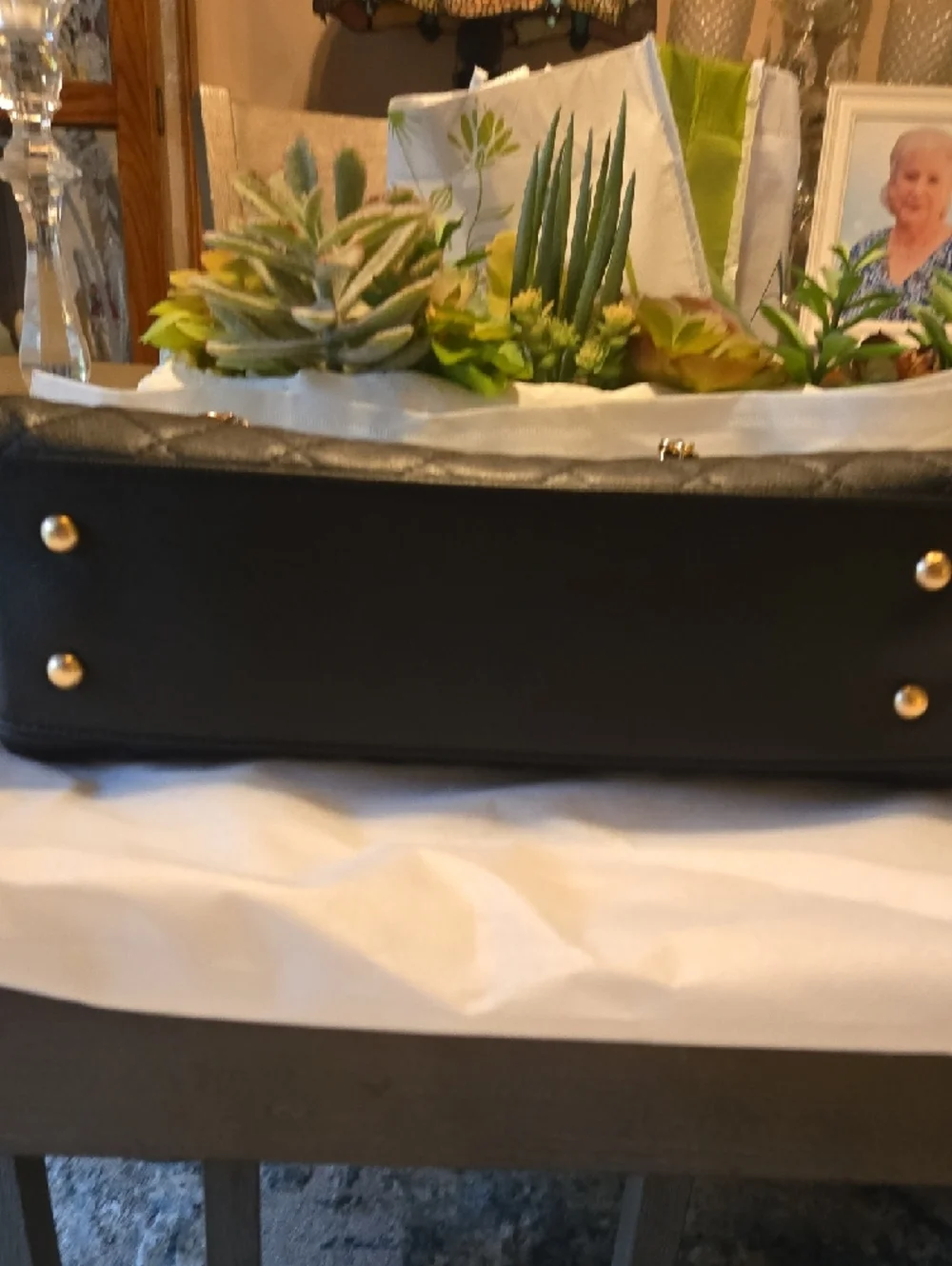 Ello Black Quilted Chain-Handle Tote Bag - Picture 9 of 10